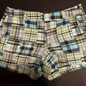 Plaid Patchwork Women's Shorts - Multicolor